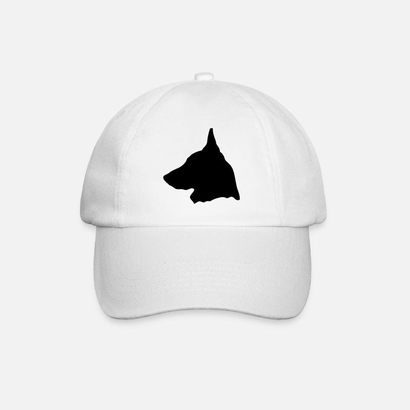 Berger Belge Malinois en profil (G) - Casquette classique - blanc/blanc