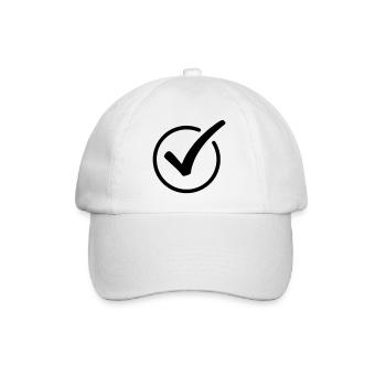 Crochet Emoji Esquisse Dessin Noir - Casquette classique - blanc/blanc - Devant
