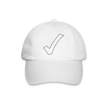 Crochet Emoji Esquisse Dessin Noir - Casquette classique - blanc/blanc - Devant