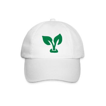 Leaf large / leaf - plant - seedling - Baseball Cap - white/white - Front
