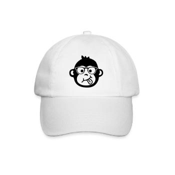 emoji lunettes singe singe - Casquette classique - blanc/blanc - Devant