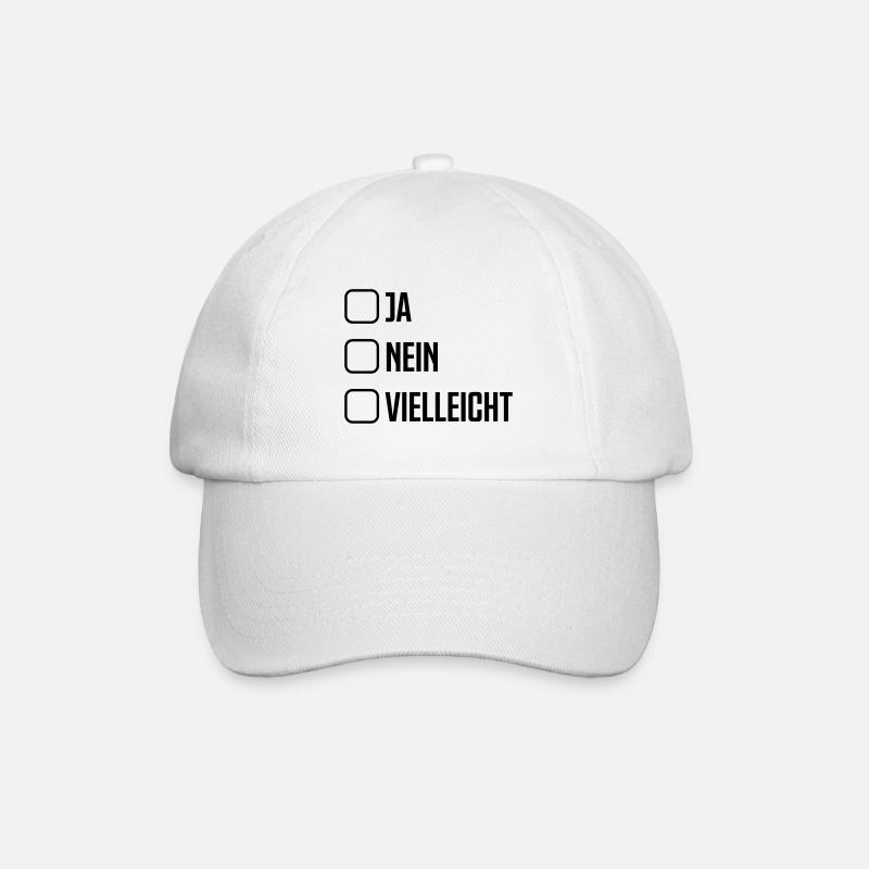 ja nein vielleicht - Baseballkappe - Weiß/Weiß