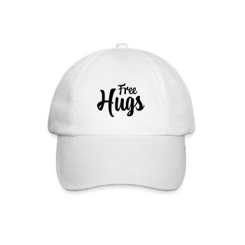 Free hugs - Baseball Cap - white/white - Front
