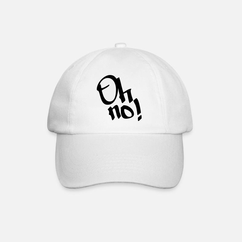 Oh no, Oh no! Graffiti, Designfarbe editierbar - Baseballkappe - Weiß/Weiß