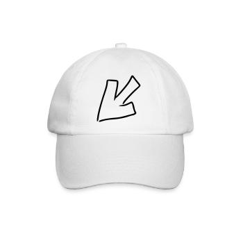 Arrow drawing sketch black - Baseball Cap - white/white - Front