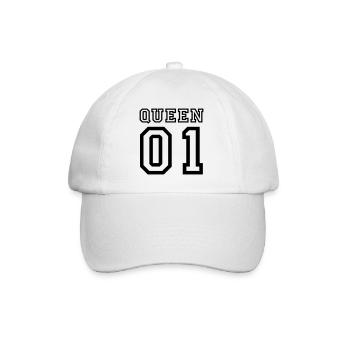 Romantic "Queen 01" Partner Hoodie Color Change - Baseball Cap - white/white - Front