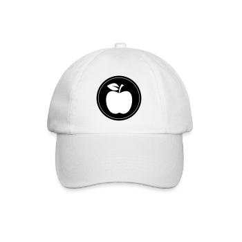 Apfel Symbol - Baseballkappe - Weiß/Weiß - Vorne