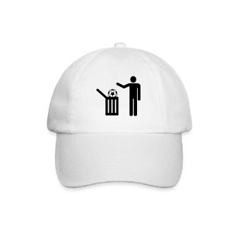 Football = trash - Baseball Cap - white/white - Front