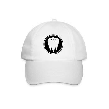 Tooth icon symbol - Baseball Cap - white/white - Front