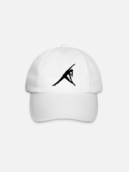 fitness femme silhouette gym gym - Casquette classique - blanc/blanc
