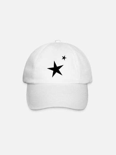 Stars - Baseball Cap - white/white