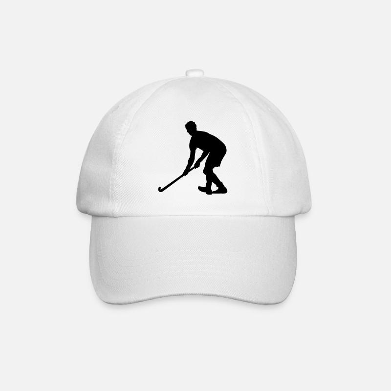Hockey Feldhockey Geschenkidee - Baseballkappe - Weiß/Weiß