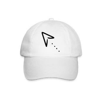 Arrow drawing sketch black - Baseball Cap - white/white - Front