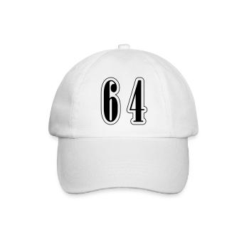 64 Symbole numérique - Casquette classique - blanc/blanc - Devant