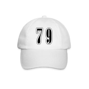 79 Number Symbol - Baseball Cap - white/white - Front