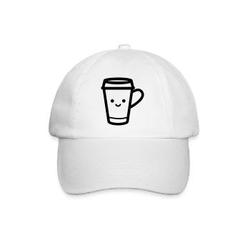 Kaffeebecher - Baseballkappe - Weiß/Weiß - Vorne
