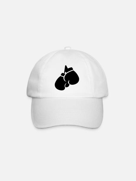 Boxhandschuhe symbol - Baseballkappe - Weiß/Weiß