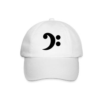 Bass Symbol - Baseballkappe - Weiß/Weiß - Vorne