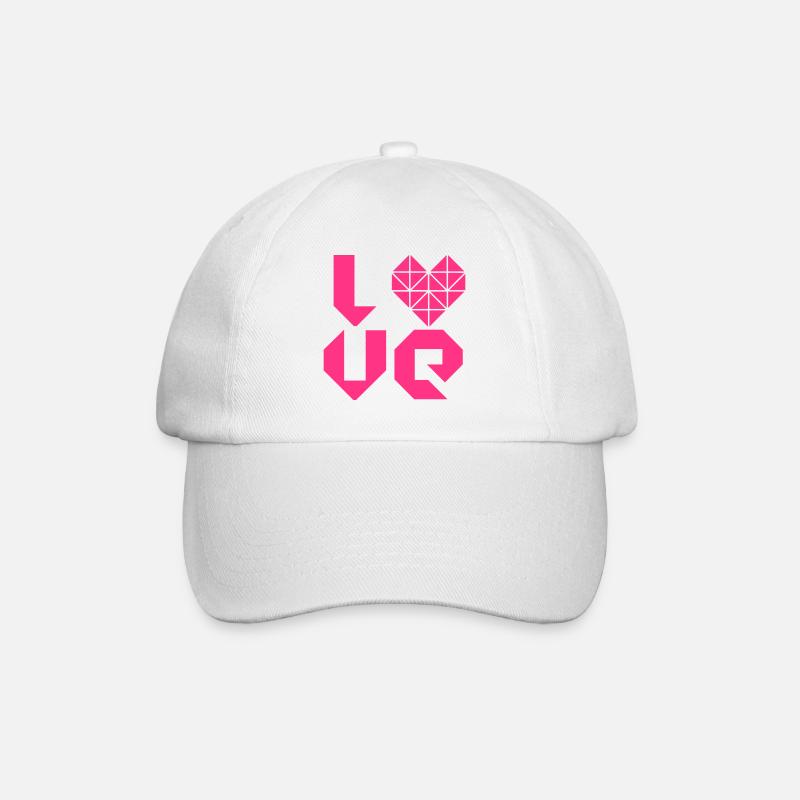 I LOVE - Baseballkappe - Weiß/Weiß