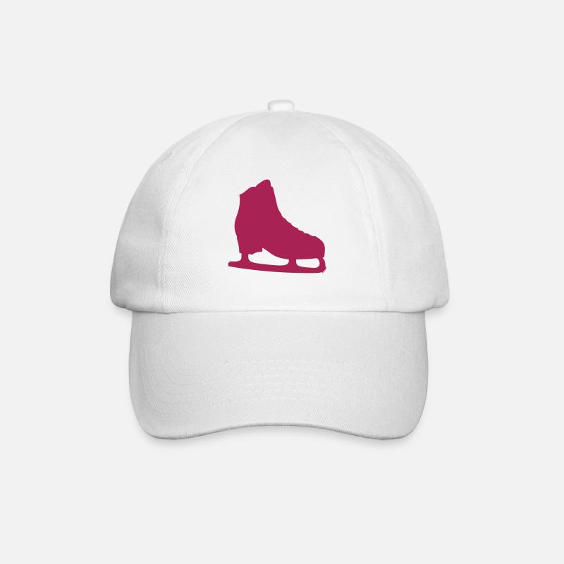 Schlittschuh-Eisschuhfigur - Baseballkappe - Weiß/Weiß