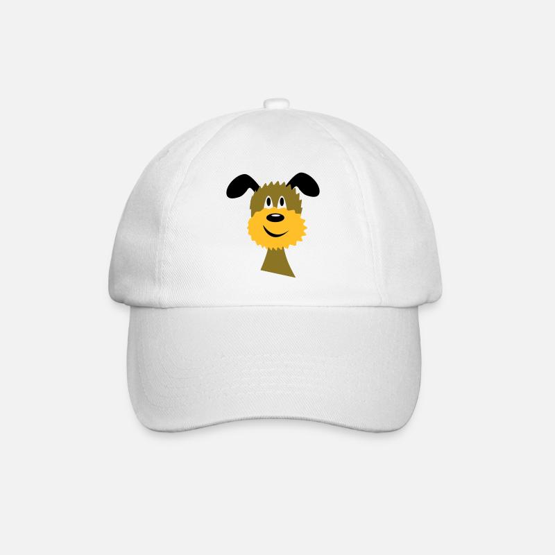 hund - Baseballkappe - Weiß/Weiß
