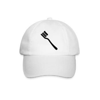 Zahnbürste - Baseballkappe - Weiß/Weiß - Vorne