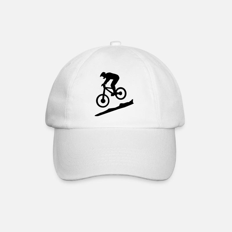 downhill biking - mountain biking - Baseballkappe - Weiß/Weiß
