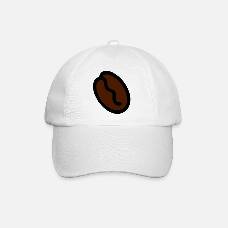 Kaffeebohne Kaffee coffee bean - Baseballkappe - Weiß/Weiß