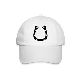 Hufeisen Glücksbringer Hochzeit Pferdesprüche - Baseballkappe - Weiß/Weiß - Vorne