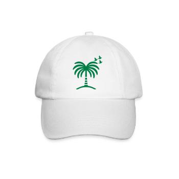 Palme - Baseballkappe - Weiß/Weiß - Vorne