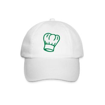 Kochmütze - Baseballkappe - Weiß/Weiß - Vorne