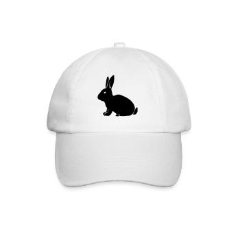 Kaninchen 1 - Baseballkappe - Weiß/Weiß - Vorne
