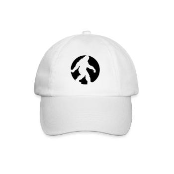 circle round logo going running sideways bigfoo - Baseball Cap - white/white - Front