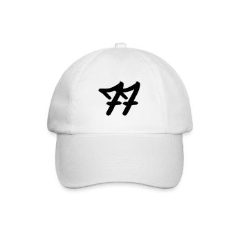 Number 77 - Baseball Cap - white/white - Front