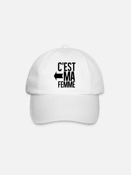 C'est ma femme - Casquette classique - blanc/blanc