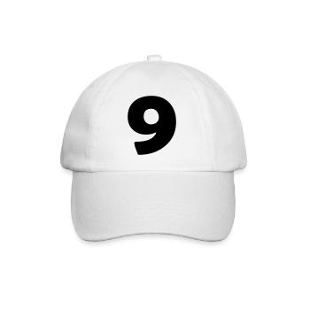 9 - Baseballkappe - Weiß/Weiß - Vorne