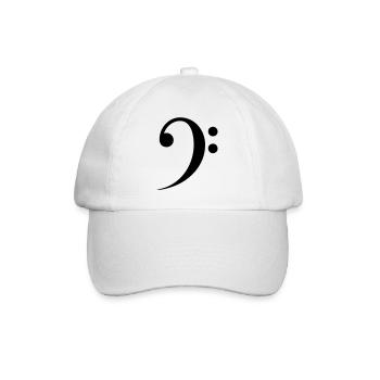 Bass clef - Baseball Cap - white/white - Front