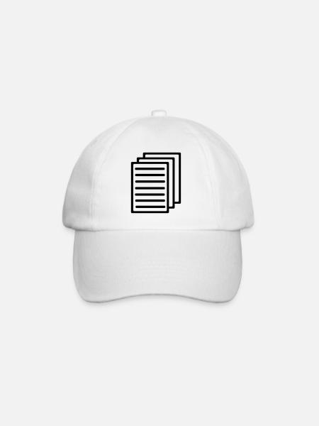 Papier - Baseballkappe - Weiß/Weiß