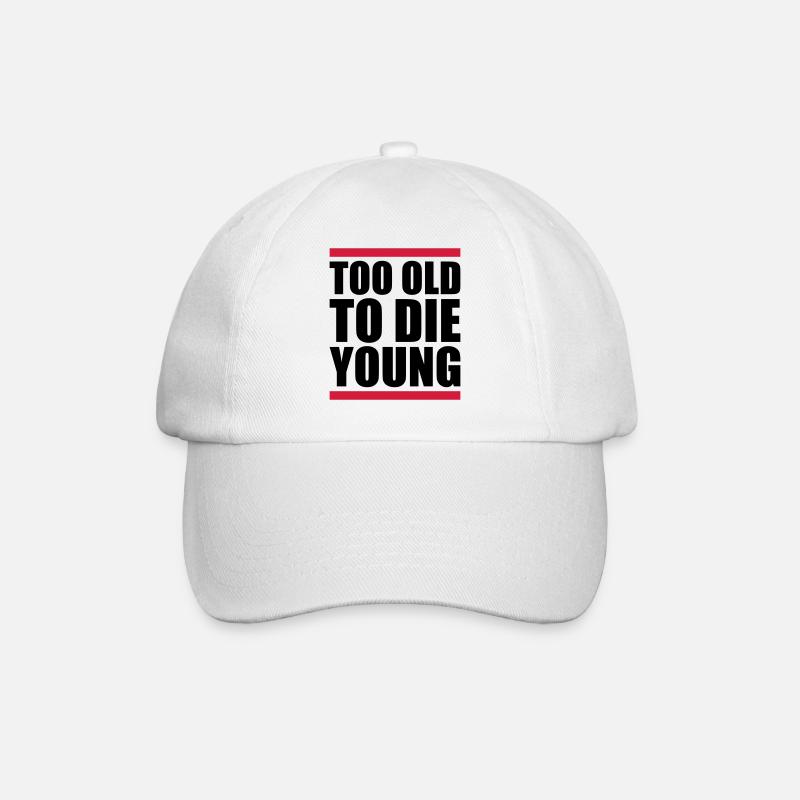 Too old Design - Baseballkappe - Weiß/Weiß