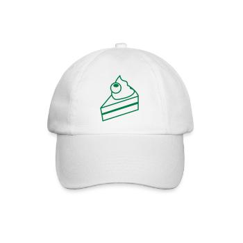 Mignonne petite tranche de gâteau en duvet - Casquette classique - blanc/blanc - Devant