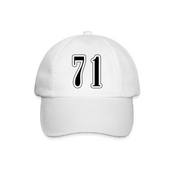 71 Number Symbol - Baseball Cap - white/white - Front