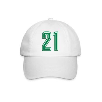 21 - Baseball Cap - white/white - Front