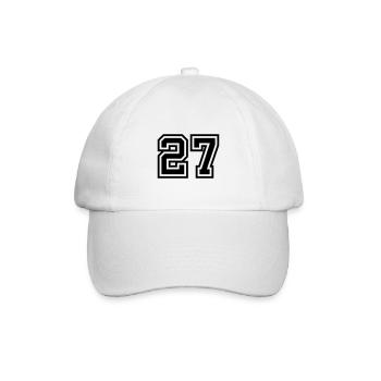 Symbole numérique 27 - Casquette classique - blanc/blanc - Devant