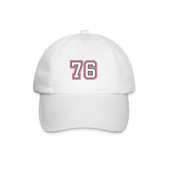 76 Numéro de numéro - Casquette classique - blanc/blanc - Devant