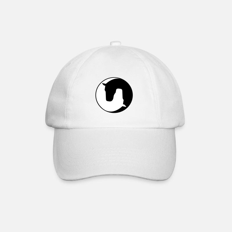 Pferd - Baseballkappe - Weiß/Weiß