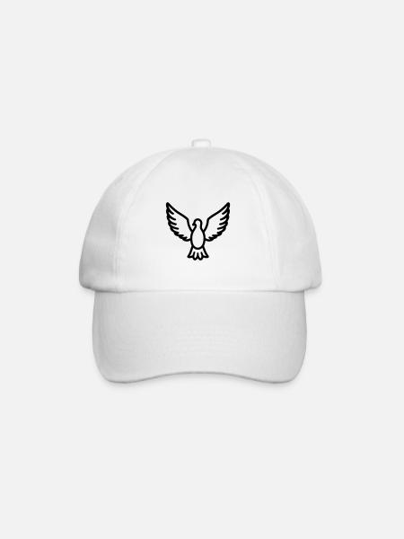 Taube - Baseballkappe - Weiß/Weiß