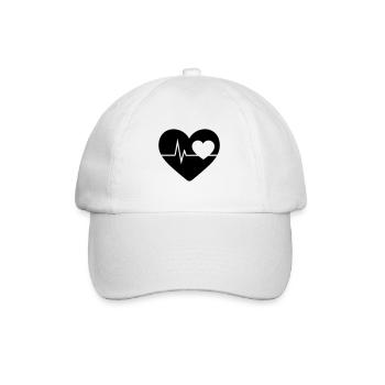 battement de coeur - Casquette classique - blanc/blanc - Devant