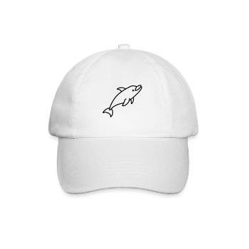 Delfin - Baseballkappe - Weiß/Weiß - Vorne