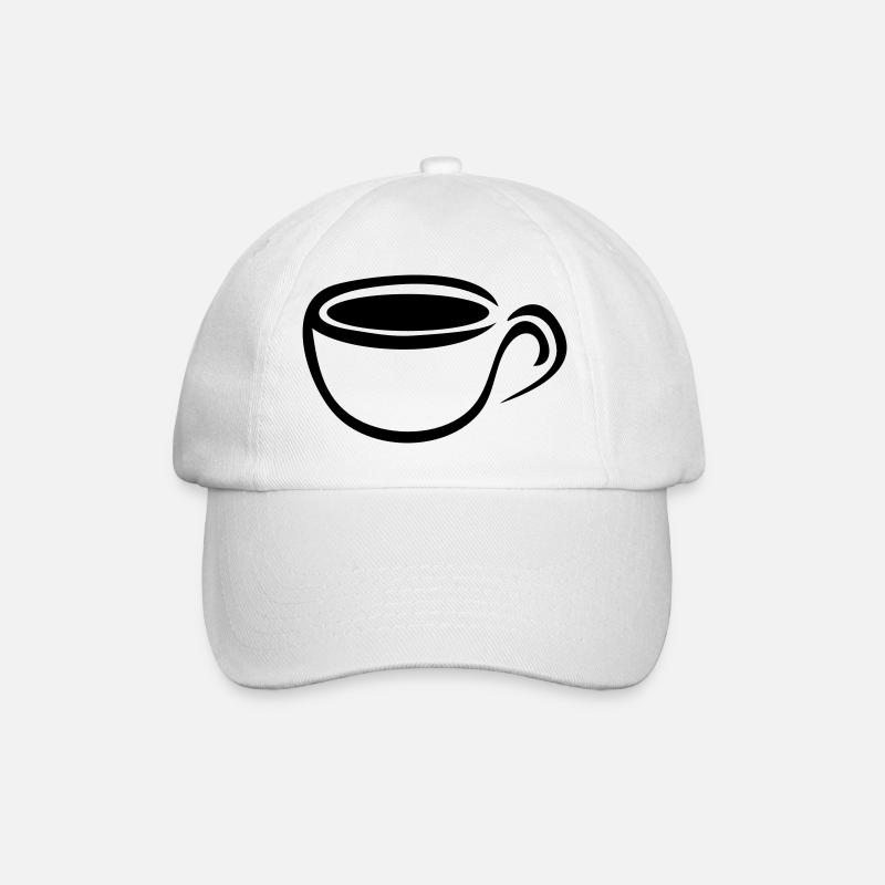 Coffee Cup Coffee Coffee 1c - Baseball Cap - white/white