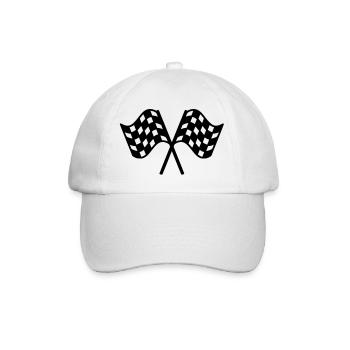 flags races, drapeaux de course - Casquette classique - blanc/blanc - Devant